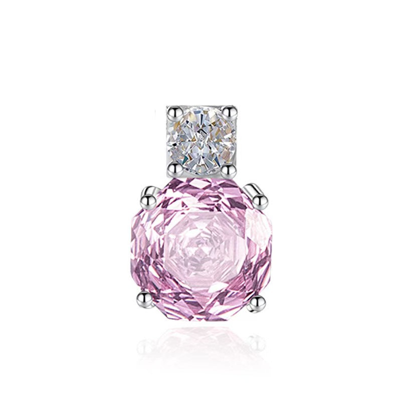 Rose high carbon diamond ring, earring and pendant three-piece set