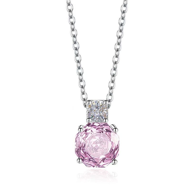 Rose high carbon diamond ring, earring and pendant three-piece set