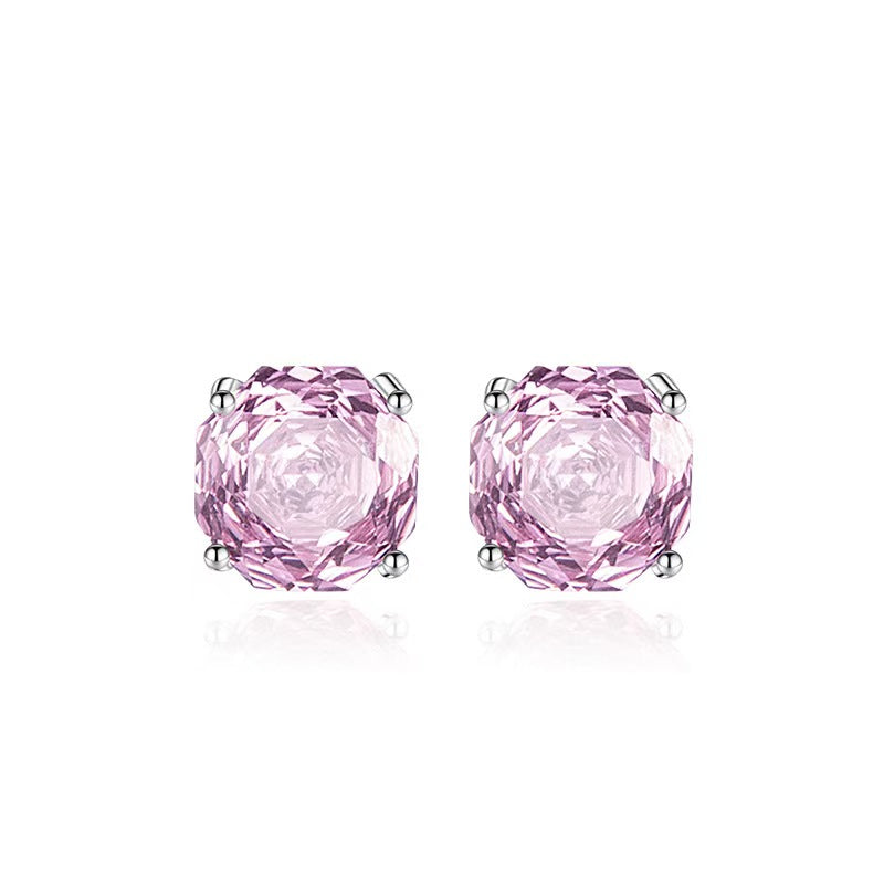 Rose high carbon diamond ring, earring and pendant three-piece set