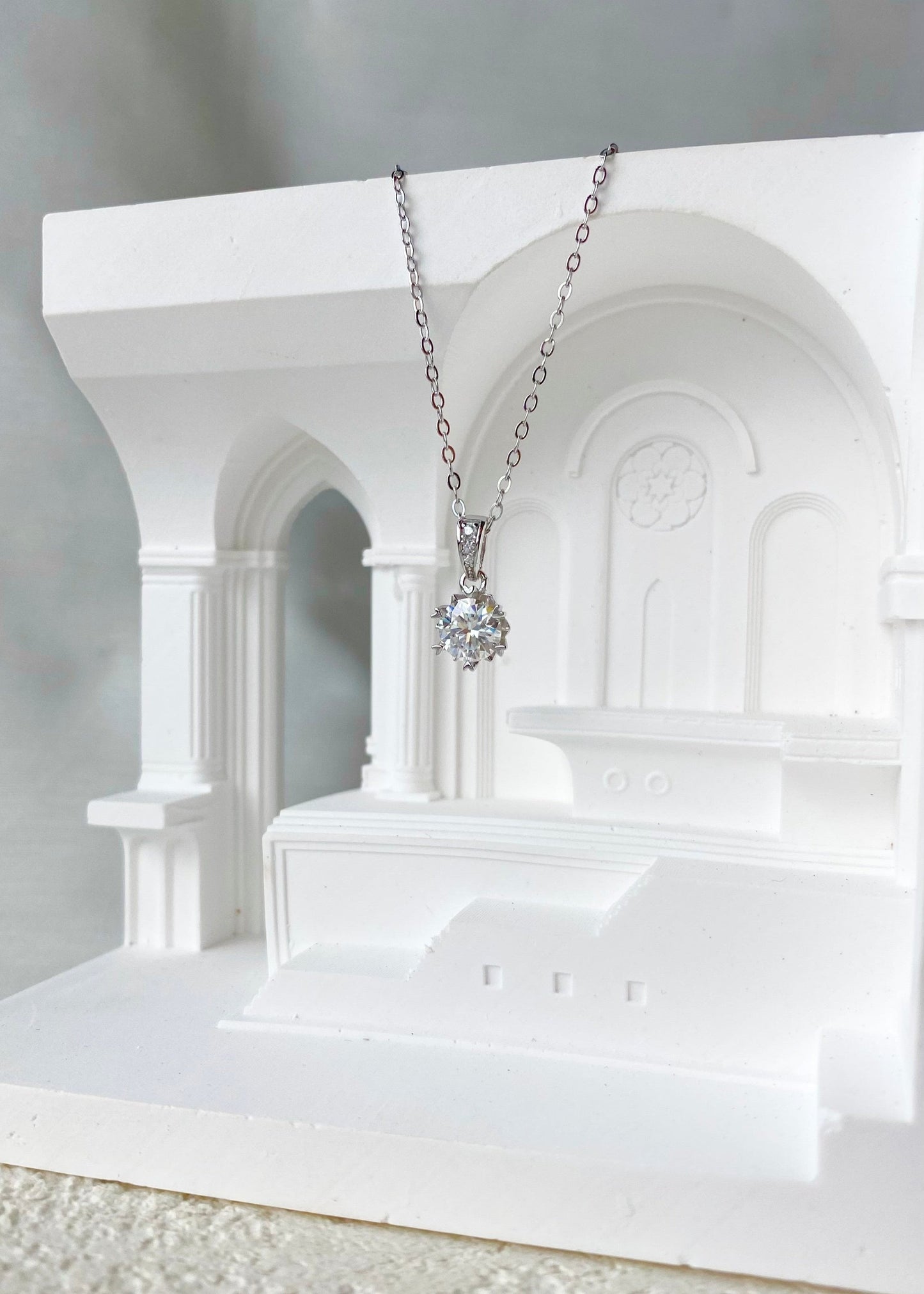 Sparks 1CT Moissanite Snowflake Necklace AU750