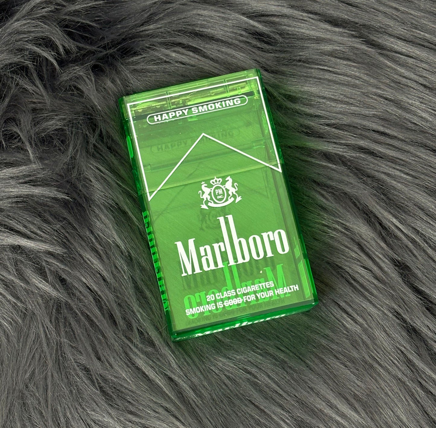 Marlboro cigarette case can hold 20 regular size, rechargeable with flash light