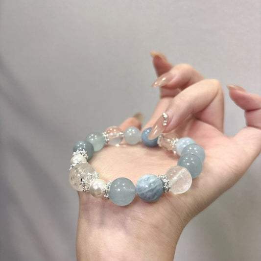 Snow Phantom & Aquamarine 10mm Blend