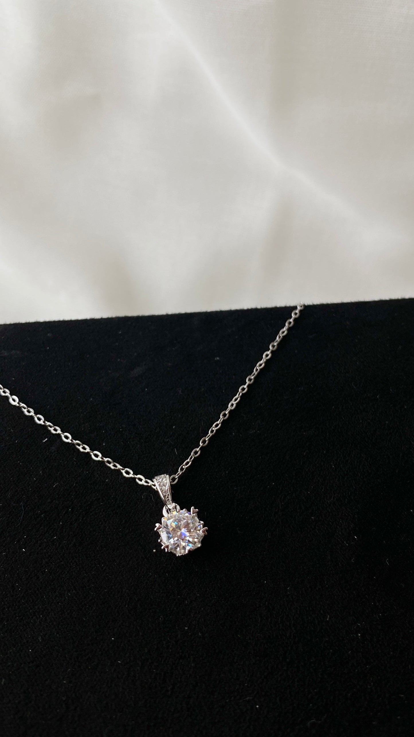 Sparks 1CT Moissanite Snowflake Necklace AU750